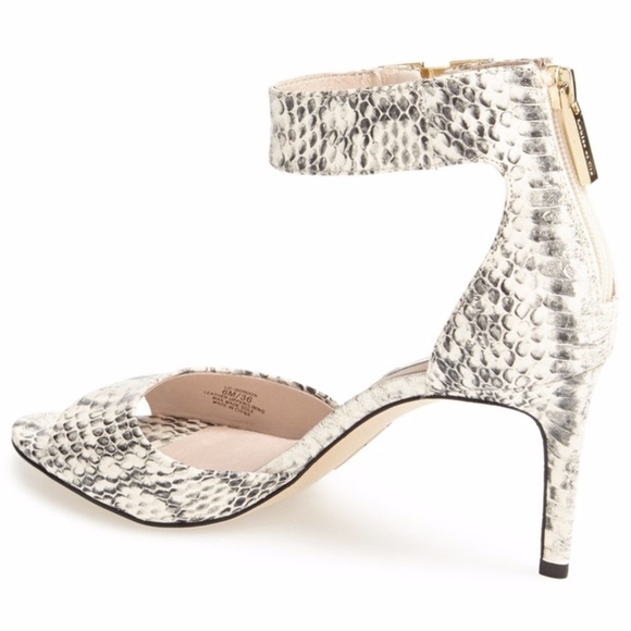 Louise et Cie Gordon High Heel Python Sandal NWOT - Picture 2 of 8